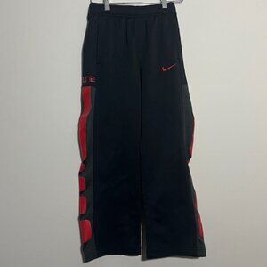 Nike Elite Therma Fit Black and Red Pants Size Youth Medium